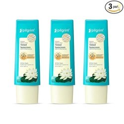 Pilgrim Korean White Lotus Tinted Sunscreen SPF 50+ PA++++ with 3% Nia