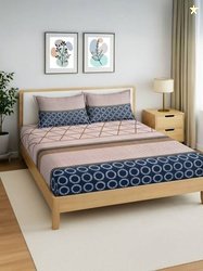 BLUEDOT Cotton Double Flat 250 TC Printed Bedsheet