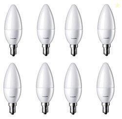 Philips 2.7-Watt 250-lumen Frosted Candle E14 Base (Cool White, Pack o