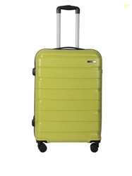 Teakwood Medium Cabin Size 8 Wheels Trolley Bag, Hard Cabin with Zippe