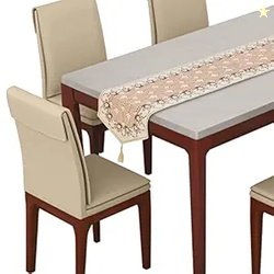 Amazon Brand - Solimo Velvet Table Runner - Brown