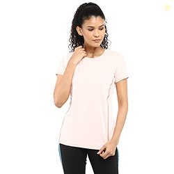 Nivia Hydra-13 Half Sleeves Regular Fit Round Tee (Peach, M)