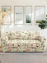 Amazon Brand - Solimo Polyester Streachable Retro Printed Alphabet Sof