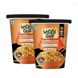 Wickedgud Chilli Cheese Korean Instant Cup Noodles, Pack of 2 * 74g |