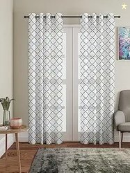 Amazon Brand - Solimo Polyester Polylinen Embroidery Long Door Curtain