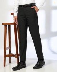 NETPLAY Men Slim Fit Flat-Front Trousers