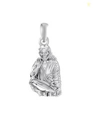Akshat Sapphire A Sterling Silver (92.5% purity) God Shree Sai Baba Pe