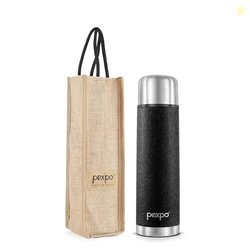 PEXPO Stainless Steel Water Bottle 750ml, ISI Certified, Hot & Cold Fl