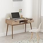 Solimo Oryx Engineered Wood Study Table | Desk (2 Drawers and 1 Open Shelf, Oak Finish)