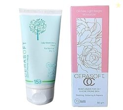 Combo Of Cerasoft Daily Moisturising Cream 150Gm And Cerasoft OC Moist