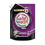 Safewash Front Load Matic Premium Liquid Detergent 3.2L Refill Pouch with Colour-Protect Technology | 2x Stain Removal | For All Types of Fabrics