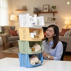 Aquaware Stackable Ventilated Plastic Storage Baskets  Multi-Purpose O