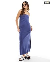 ASOS DESIGN Square-Neck Midaxi Cami A-Line Dress with Spaghetti Strap