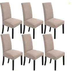 Premium Elegant Dining Room Chair Covers, Slipcovers Set of 6, Spandex