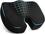 Seat Cushion for Office Chair Memory Foam Non-Slip Cushion Back, Relief Chair Pad, Butt Pillow for Office Chair, Car, Computer Desk(Black, Seat Cusion)