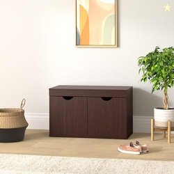 Amazon Brand - Solimo Sauron Engineered Wood 2 Door Shoe Rack (Wenge f