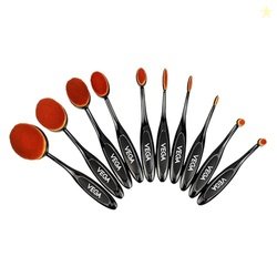 Vega Pro-Ez Set Of 10 Professional Make-Up Brushes, 286 G (Black)