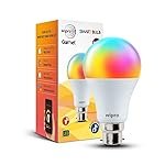 wipro 9-Watt B22 WiFi Smart LED Bulb with Music Sync (16 Million Colours + Warm White/Neutral White/White) (Compatible with Amazon Alexa and Google Assistant), Standard (NS9400)(Pack of 1)