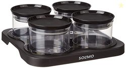 Amazon Brand - Solimo Airtight Plastic Storage Container Set, With 4 C