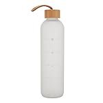 Lifelong 1L Motivational Water Bottle | Transparent Frosted Glass with Time Marker | Leak Proof Screw Lid with Carry Loop | BPA Free | Reusable Drinking Bottle for Office, School, College, & Travel