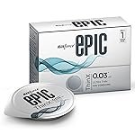 Manforce Epic Thinx Ultra Thin Condoms for Men – 10 count| 0.03mm| Vegan| No Harsh Chemicals| Easy peel pack with disposable pouch