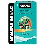 TE-A-ME Green Tea Bags 100 pcs, Ginger, Mint & Lemon, 100 Teabags | Green Tea Bags