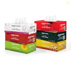 Amazon Basics 2 Ply Facial Tissue Box | 1200 Pulls | 200 Pulls X Pack