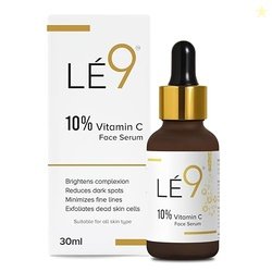 L9 Skin Brightening 10% Vitamin C Face Serum with 99.9% Purity for Dul