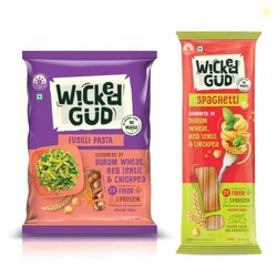 WickedGud 2X Fiber Fusilli & Spaghetti Pasta Combo | No Maida | Durum