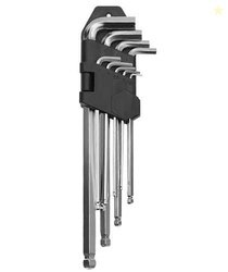 AGRICO Tata Set of 9, Long Allen Key/Wrench Key Set Garage Automotive,