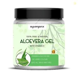 AYUORGANIX Aloe Vera Gel 400ml  Pure & Organic, Soothing Moisturizer f