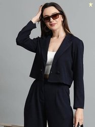 KOTTY Women Solid Single Breasted Casual Blazer