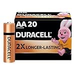 Duracell Alkaline AA Battery, Pack of 20, Everyday Devices, Clock, Toy, Remote