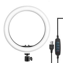 Tygot 10  Portable LED Ring Light with 3 Color Modes Dimmable Lighting