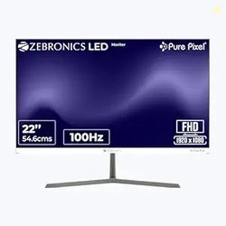 Zebronics Full HD LED Monitor, 21.5 Anti-Glare Screen, 100Hz Refresh R