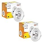 wipro Garnet 3 W Slim COB Downlight for False Ceiling | Neutral White (4000K) | Ceiling or Cabinet Light with Adjustable Optics | Pack of 2
