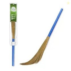 Amazon Brand - Presto! Floor Grass Broom | Pack of 1, Blue