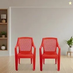 MAHARAJA Chair| Matt Pattern Plastic Chair for Home, Kitchen, Living R