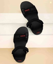 BRUTON Men Sandal(Black , 6)