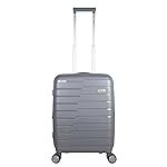 F Gear PPS27 Polypropylene Hardshell/Hardsided/Hardcase Light Weight 8 Wheeler Spinner Luggage Bag/Smooth Speed Wheel Suitcase/Trolley with TSA Lock for Men Women (Carry On 20 Inch, Light Grey)
