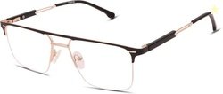 Teen & 20 Half Rim Rectangle Anti Glare Frame For Men(140 mm)