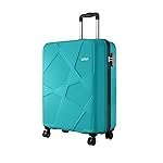 Safari Pentagon Pro 8 Wheels 55Cm Cabin Trolley Bag Hard Case Polypropylene, 360Âº Wheeling Carry On Luggage for Men & Women, Travel Suitcase, Cyan