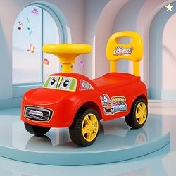 Kidsmate City Rider Musical Ride-On Car for Kids | Fun & Safe Baby Pus