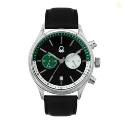 United Colors of Benetton Signature Analog Watch for Man with Black Ro