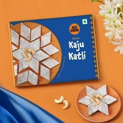 GO DESi Classic Kaju Katli 200 grams, Made with Cashew Nuts, Sweets In