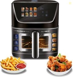 KENT Ultra Digital Air Fryer 5L | 1500W | Bake, Grill & Roast | Up to
