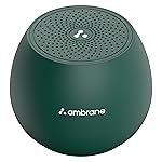 Ambrane 5W Wireless Bluetooth Mini Speaker with 44Hrs Playtime, Immersive Sound, 52mm Driver, Twin Pairing, Integrated Music & Call Control, Built in Mic, IPX4 Water Resistance (Minipod, Green)
