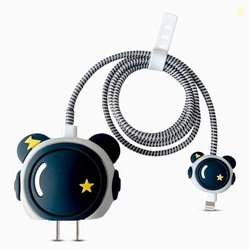 Sounce Spiral Cable Protector with Protective Case for iPhone Charger