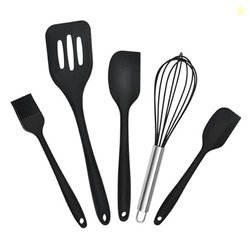 NowExp Silicone Spatula Set 5-Piece  Heat-Resistant, Non-Stick, BPA-Fr