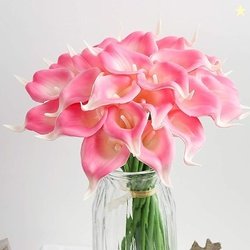 TIED RIBBONS 10 Pcs Artificial Calla Lily Flowers Bunch for Vase and F